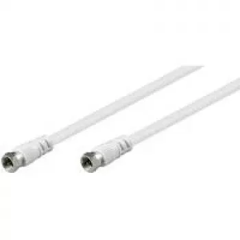 Wentronic Goobay cable de conexión SAT, blanco, 10 m - conector macho F conector macho F (27202)