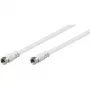 Wentronic Goobay cable de conexión SAT, blanco, 10 m - conector macho F conector macho F (27202)