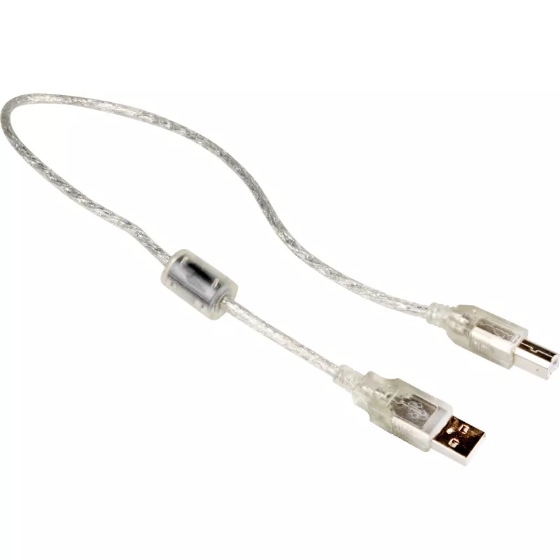 Delock 82057 cable USB 2.0 Type-A macho a Type-B macho, 0,5 m, transparente