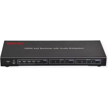 ROTRONIC-SECOMP ROLINE Conmutador de matriz HDMI 4K, 4 x 2 - Conmutador de vídeo/audio