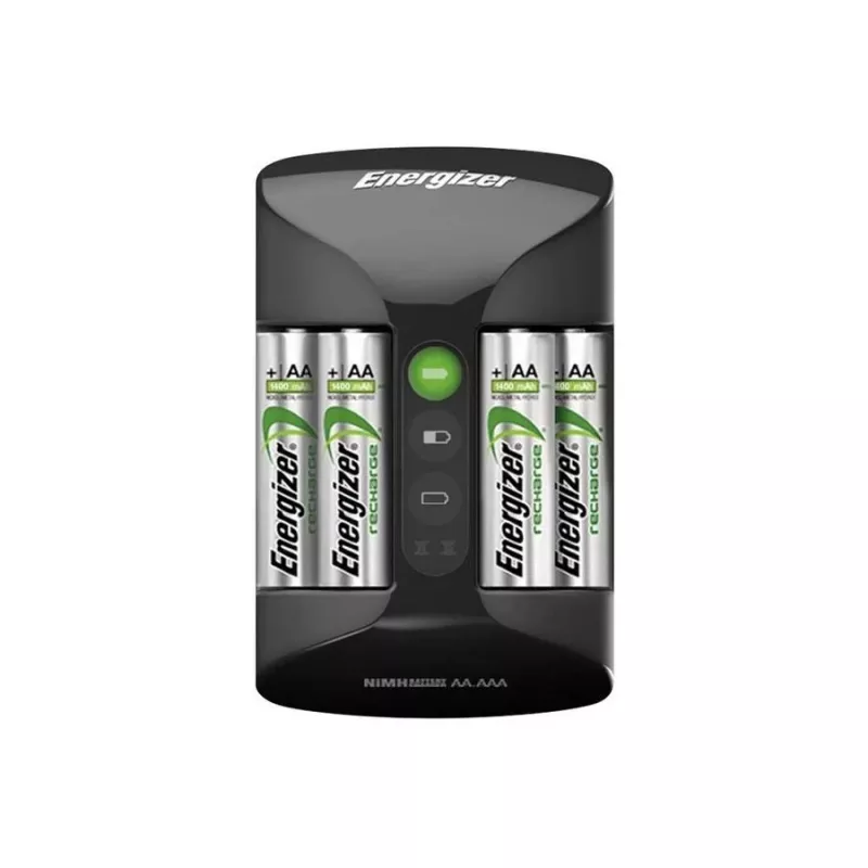 Cargador de baterías Energizer Pro Charger AC de 4 canales para AA/AAA NiMH, 100–240 V, 2000 mAh incluidos