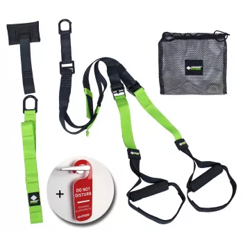 Schildkröt Fitness Entrenador de suspensión negro-verde