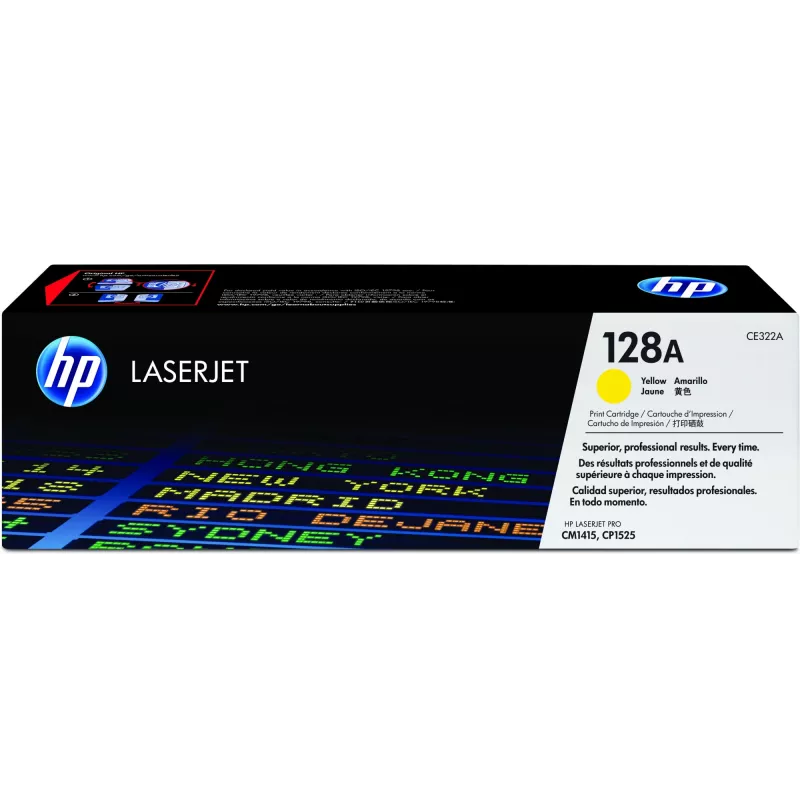 Cartucho de tóner HP 128A Amarillo Original LaserJet, 1300 páginas, Amarillo, 1 unidad