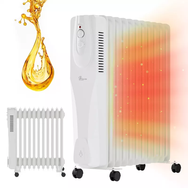 Radiador de aceite Extralink NY-25W1 2500W, 11 elementos