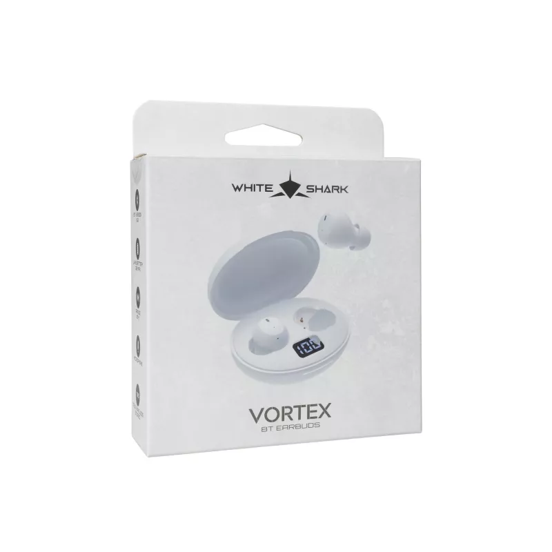 Auriculares inalámbricos White Shark GEB-TWS-02 Vortex blancos