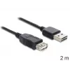 Cable USB DeLOCK EASY-USB 2.0-A 2m negro