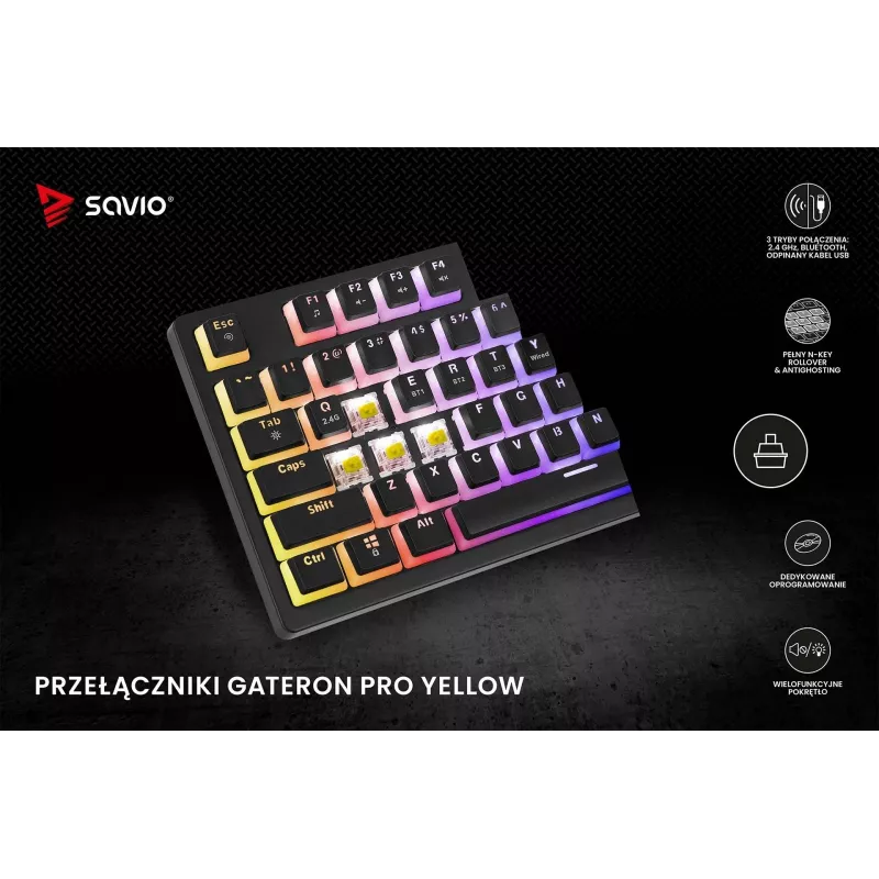 Savio SAVGK-PHENIX YELLOW PUDDING Amarillo USB