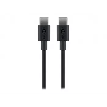 Wentronic goobay - Cable USB - USB-C (M) a USB-C (M) - USB 2.0 3 A - 0,5 m - negro (66316)