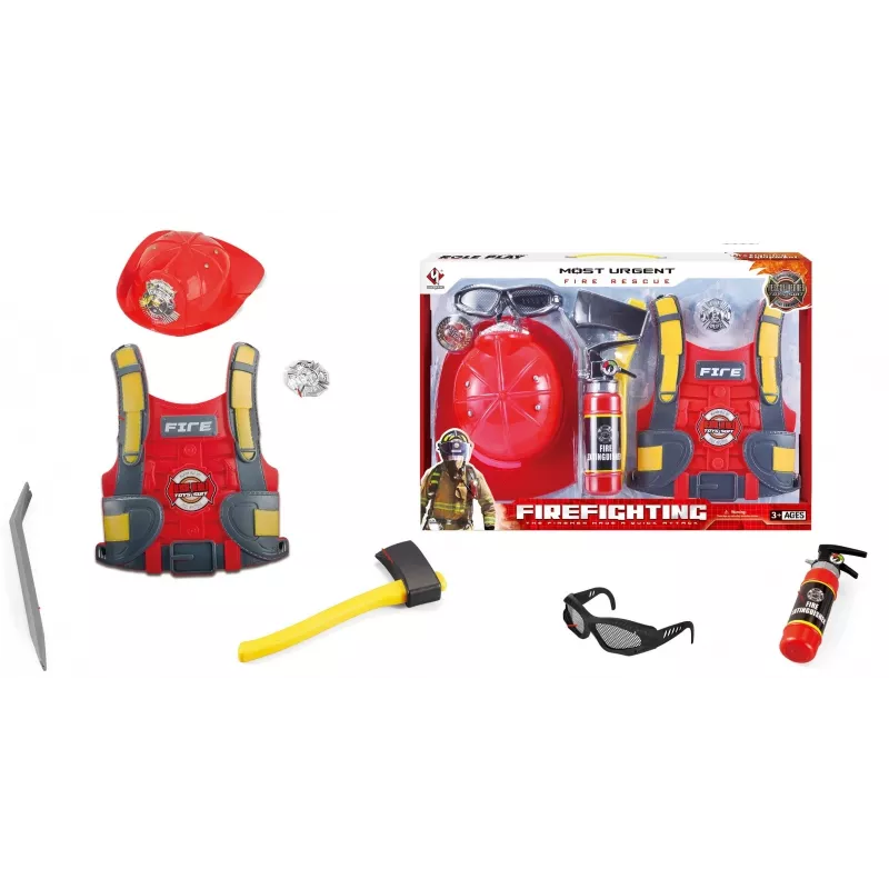 Juego de bomberos de rol Ascato 111452 con accesorios realistas y materiales resistentes