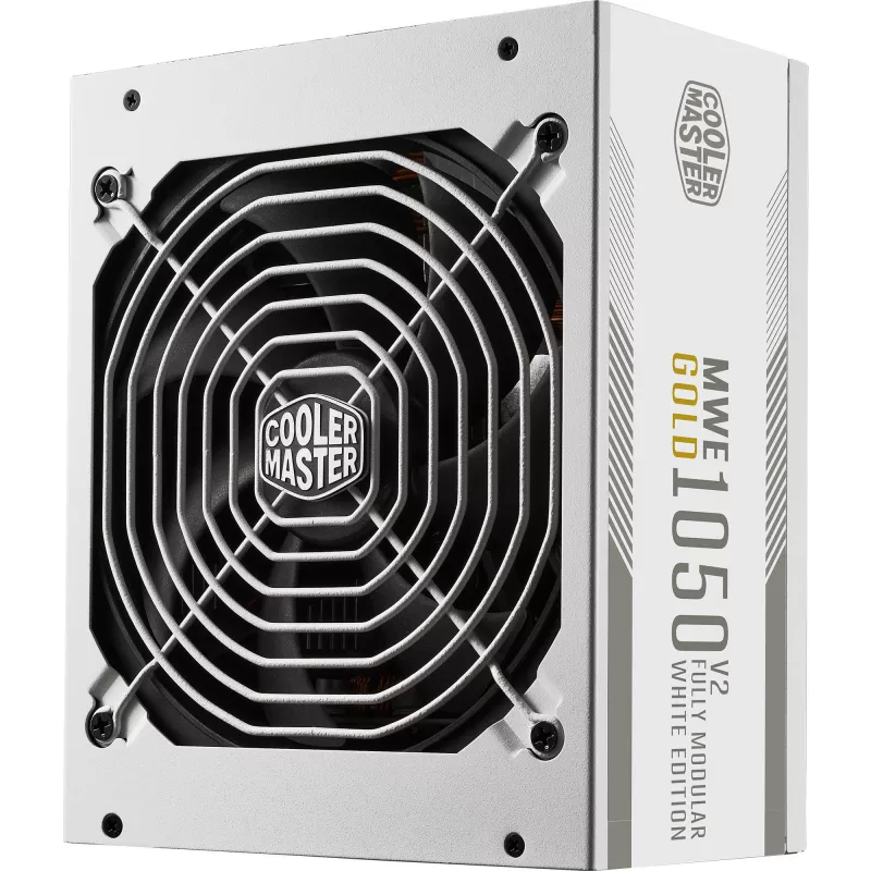 Fuente de alimentación Cooler Master MWE Gold 1050 V2 ATX 3.1, 1050 W, blanca, MPE-A501-AFCAG-3EGEU