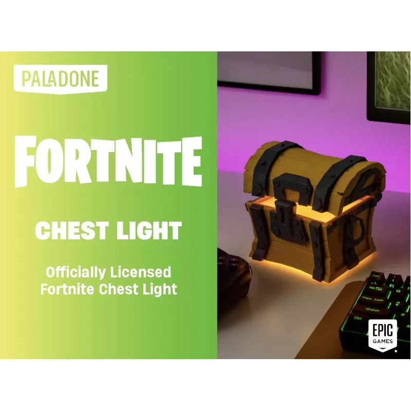 Lámpara de mesa Paladone Fortnite Chest Light – lámpara LED temática de novedad
