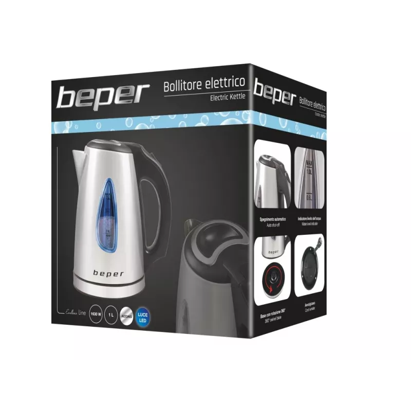 Hervidor de agua Beper BB.002 1,7 l 2200 W plateado