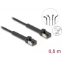 Cable de conexión DeLOCK RJ45 fino Cat.8.1 U/FTP 0,5 m negro