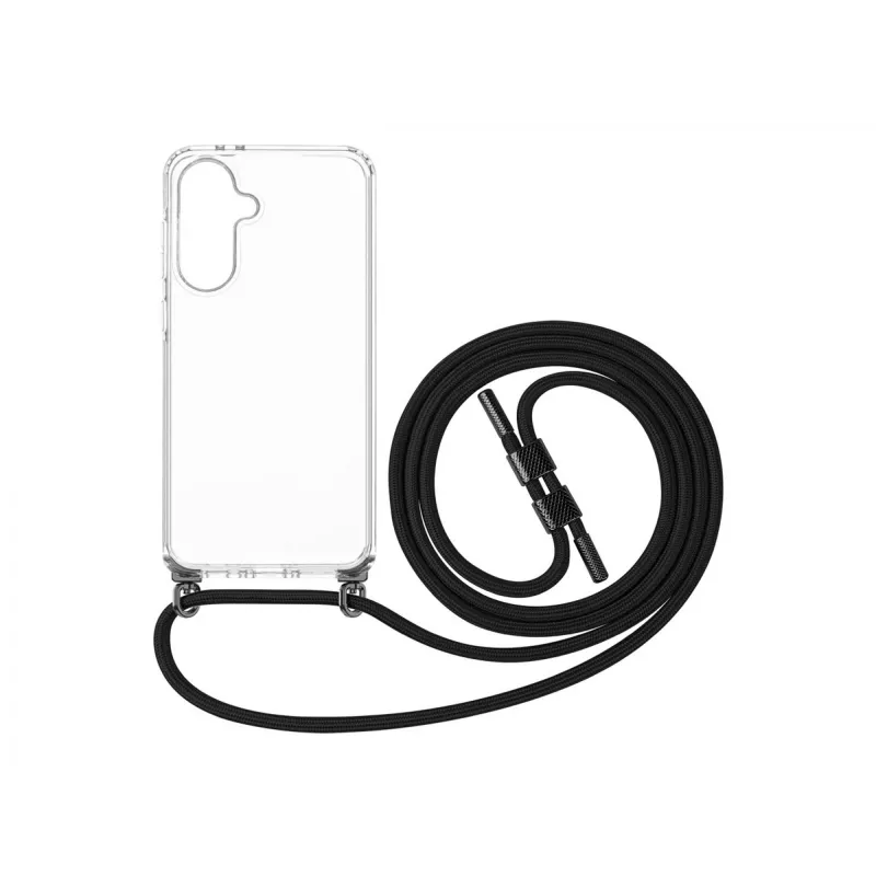 Funda para móvil FIXED para Samsung Galaxy A36 5G — Fixed Pure Neck Case TPU, Negro, con cordón compatible