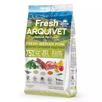 ARQUIVET Fresh cerdo ibérico y pescado - Comida semihúmeda para perros - 2,5 kg