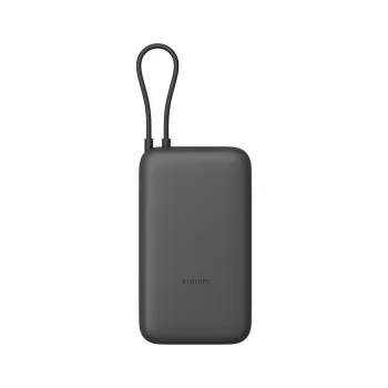 Batería externa Xiaomi 20000mAh con cable integrado, gris oscuro, modelo 61828