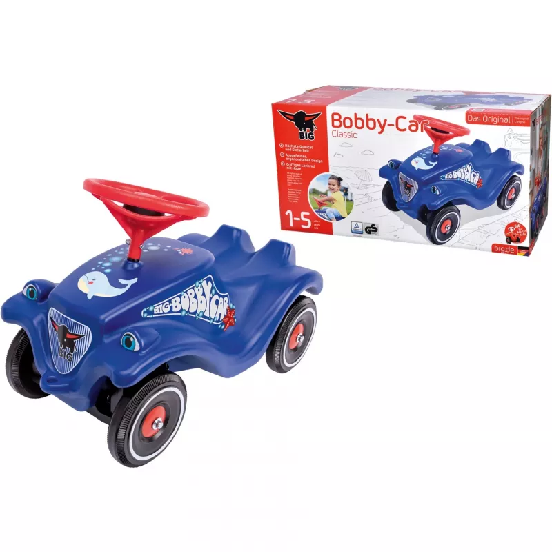 Correpasillos Simba-Dickie BIG Bobby-Car, propulsión por empuje, edad 1–5, 4 ruedas, azul/rojo