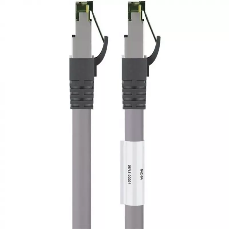 Cable de red Goobay CAT 8.1, S/FTP (PiMF), gris, 0,5 m - LSZH libre de halógenos, cobre AWG 24 (55135)