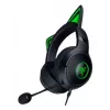 Kraken Kitty V2 - Negro, Auriculares gaming, Orejas Kitty, Iluminación reactiva al streaming, Micrófono cardioide HyperClear, Controladores TriForce de 40 mm, Micrófono integrado en las orejeras, Razer Chroma RGB (oreja y orejeras), Sonido envolvente: Solo disponible en