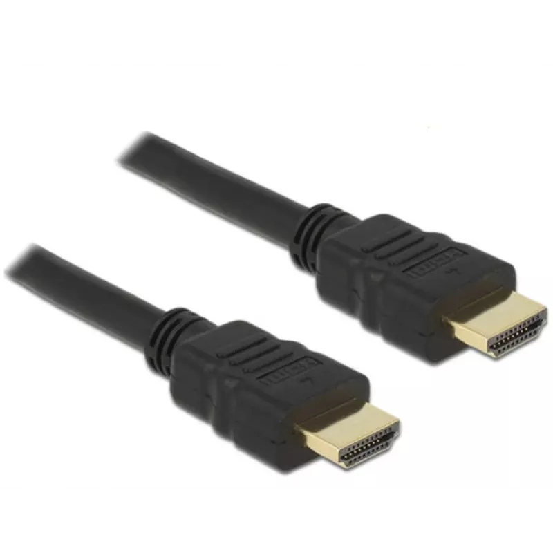 Cable HDMI High Speed con Ethernet Delock 84751, HDMI-A macho a HDMI-A macho (19 pines), 4K, 28 AWG, 0,5 m, negro