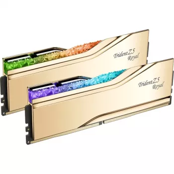 DIMM 32 GB DDR5-6000, memoria dorada, F5-6000J2836G16GX2-TR5G, Trident Z5 Royal RGB, INTEL XMP