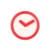 NeXtime Reloj 2615ro Focus, Ø25 cm, reloj de pared, blanco/rojo