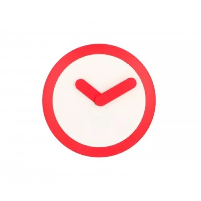 NeXtime Reloj 2615ro Focus, Ø25 cm, reloj de pared, blanco/rojo