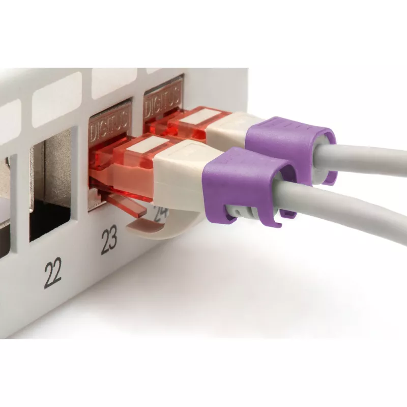 Clip de codificación por colores Digitus Color Clips para cables de parcheo A-CC-VI PVC violeta
