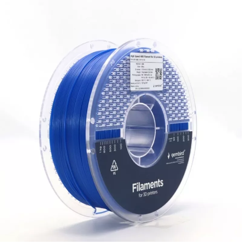 Filamento GEMBIRD ABS 1,75 mm 1 kg — azul para impresión 3D