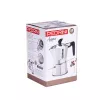 Cafetera Pedrini 9083-3 – cafetera de aluminio pulido, 3 tazas, plata y negro