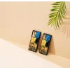 Funda protectora iKins para Samsung Galaxy Note 20, negra «Cafe Terrace»