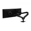 Ergotron LX Pro - Kit de montaje (brazo doble) - modular - para 2 pantallas LCD - en paralelo - aluminio - negro - tamaño de pantalla: hasta 68,6 cm (hasta 27 inch) (45-686-292)