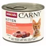 Comida húmeda para gatos animonda Carny Kitten Ternera con pavo 200 g – Alimento completo para gatitos, 80 % humedad, 10,5 % proteína