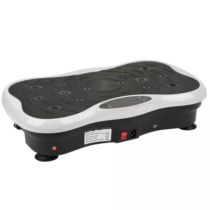 Extralink Plataforma vibratoria para entrenamiento Fitness Moonwalk Spinmove blanco