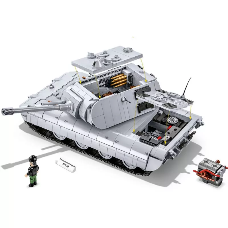 Set de construcción COBI Panzerkampfwagen E-100 Segunda Guerra Mundial 1511 piezas