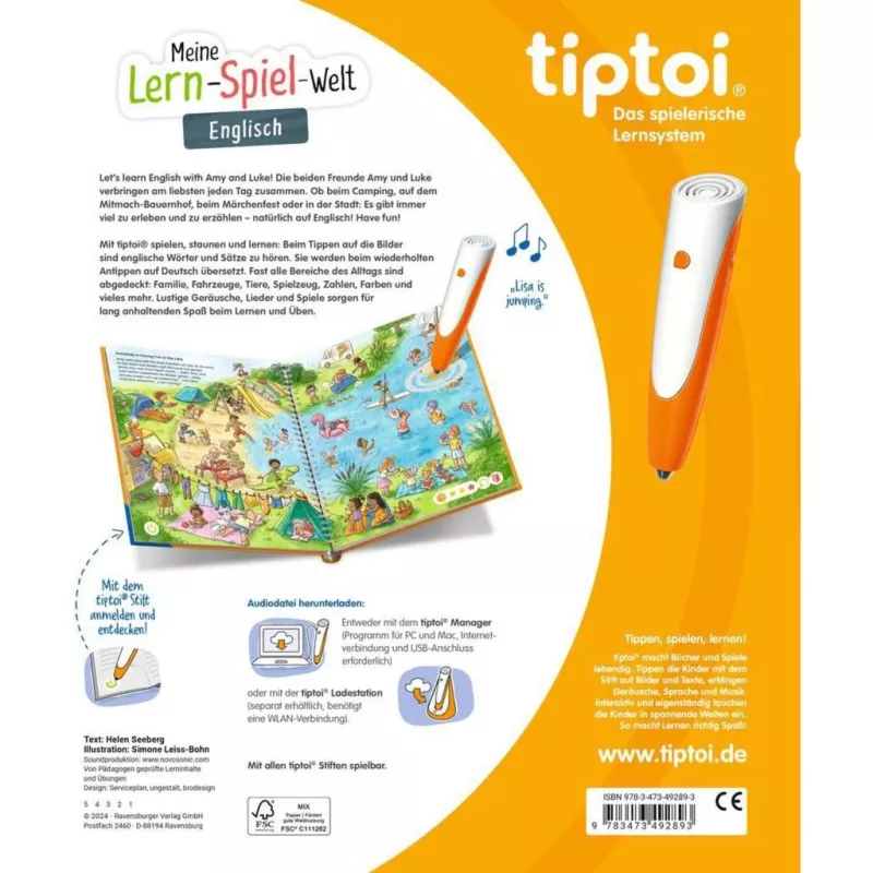 tiptoi Meine Lern-Spiel-Welt: Englisch, libro educativo