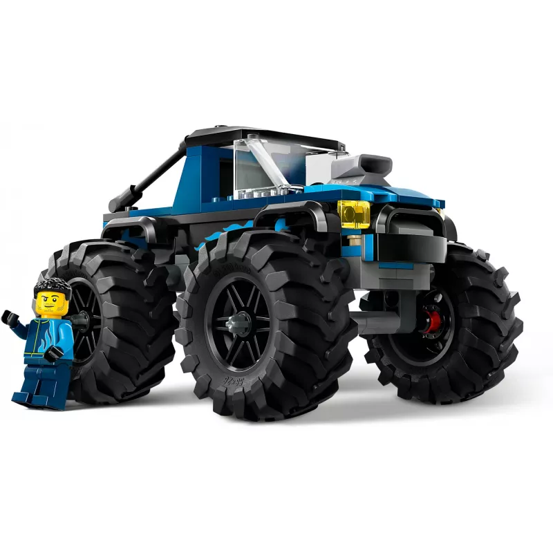Juguete de construcción LEGO City 60402 Monster Truck azul con ruedas grandes, 148 piezas, 1 minifigura, edad 5+