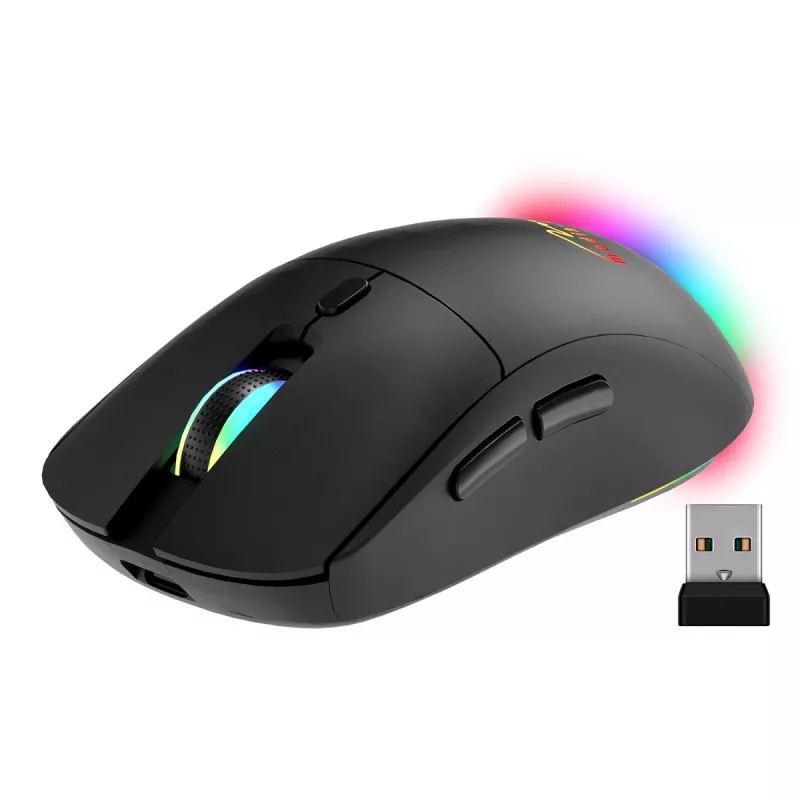 Ratón inalámbrico MEDIA-TECH MT1124 BT/RF Silent & Recharge — ambidiestro, 3200 DPI, Bluetooth + 2,4 GHz USB, 6 botones, recargable