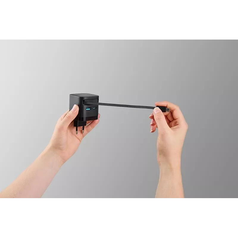 Fuente de alimentación 1XUSB-A/1XUSB-C/SCHWARZ 7806522 Intenso