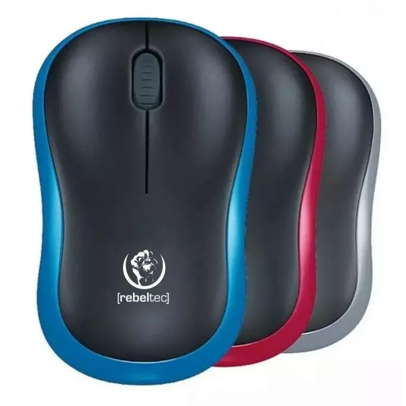 Ratón óptico inalámbrico Rebeltec METEOR azul RBLMYS00048 USB