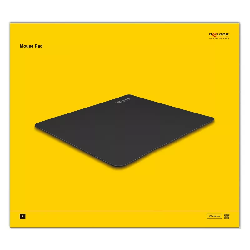 Alfombrilla de ratón DeLOCK 12152 negra 400x450 mm goma base antideslizante