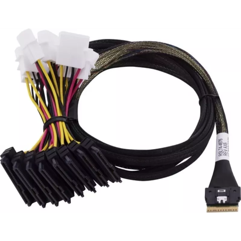 Cable Adaptec 1x SFF8654 x8 -> SFF8639 8xU.3 interno 0,8 m SlimSAS - 8SFF-8639 x1 and3 Tri-Mode SAS/SATA/NVMe