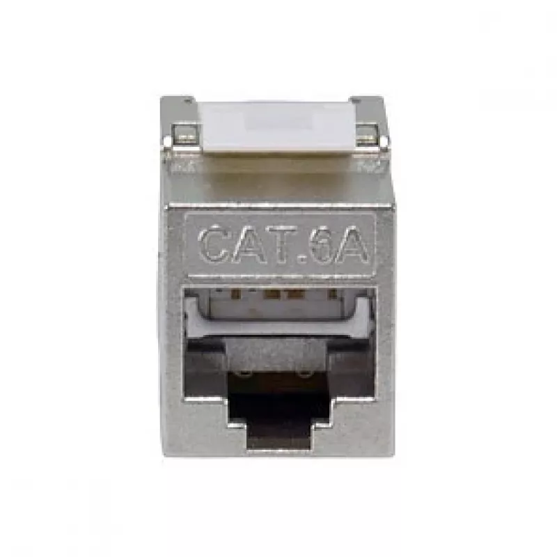 Jack Keystone Cat.6A blindado extraplano, EQUIP 767223, sin herramientas, RJ-45, plano, plata, 8 uds.