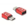 Delock 60689 Bloqueador de datos USB-C, conector USB-C a toma USB-C, 240 W, rojo