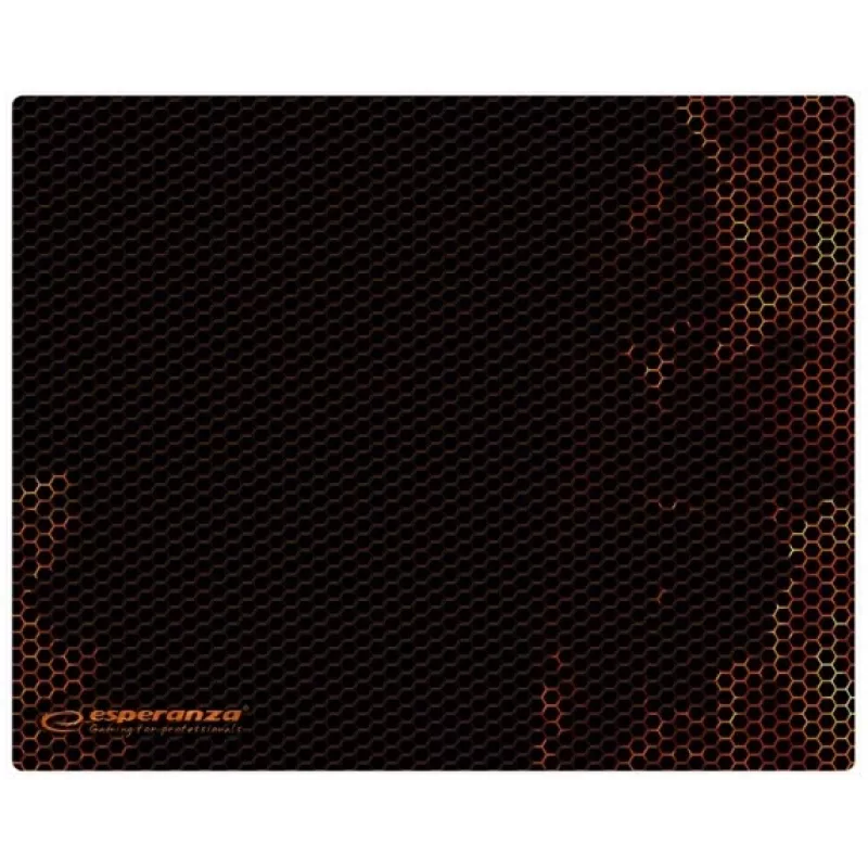 Alfombrilla gaming ESPERANZA EGP102R — poliéster, 300×240 mm, 3 mm de grosor, negra, superficie impresa