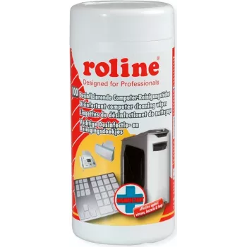 Paños desinfectantes para limpieza de ordenadores ROLINE, 100 uds.