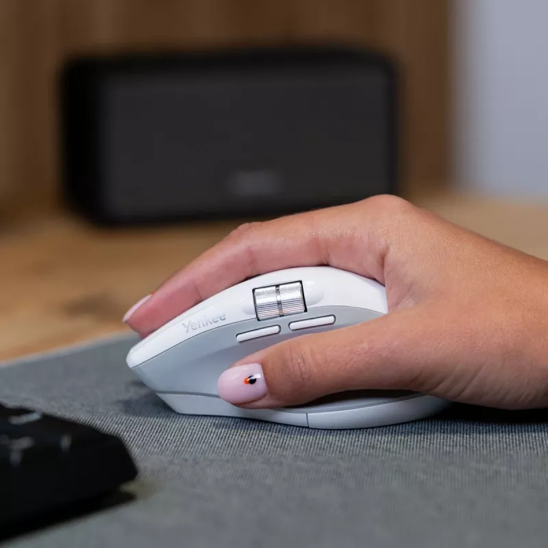Ratón inalámbrico YENKEE 2095WH SPIN DUAL Smart Flying Scroll