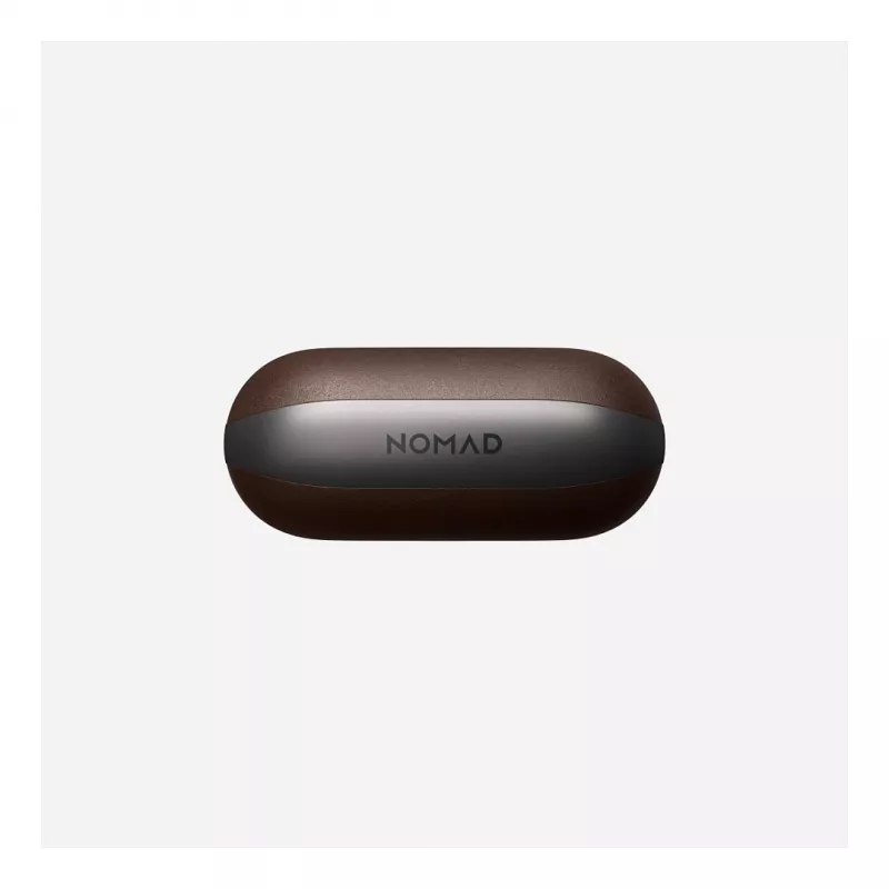 Funda de cuero para AirPods Nomad V3 Rustic Brown — cubierta protectora de cuero para el estuche de carga de los AirPods