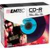 EMTEC Vinyl Look - 10 x CD-R - 700 MB (80 min) 52x - azul, amarillo, lila, verde, rosa - funda slim jewel case
