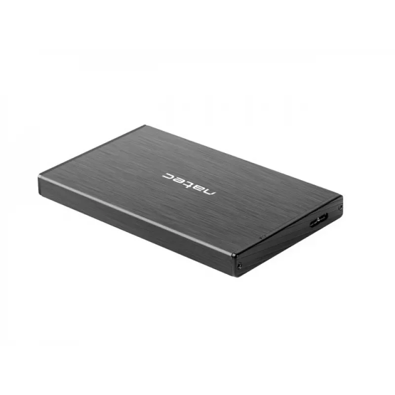 NATEC RHINO GO Carcasa USB 3.0 para HDD/SSD SATA de 2,5'', negro Aluminio